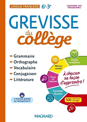 Télécharger ebook gratuit Français 6e-3e Grevisse du collège epub