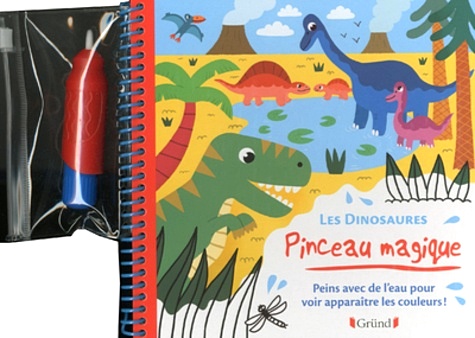Télécharger ebook gratuit epub Les dinosaures – Peins avec de l’eau pour voir apparaitre les couleurs ! Avec un pinceau de Mélusine Allirol